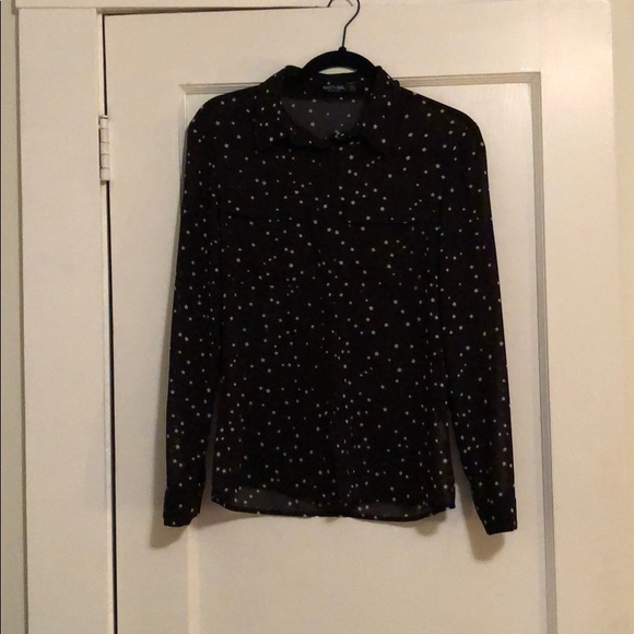 Nasty Gal Tops - Nasty gal black/white stars button down Nasty Gal Tops - Nasty gal black/white stars button down